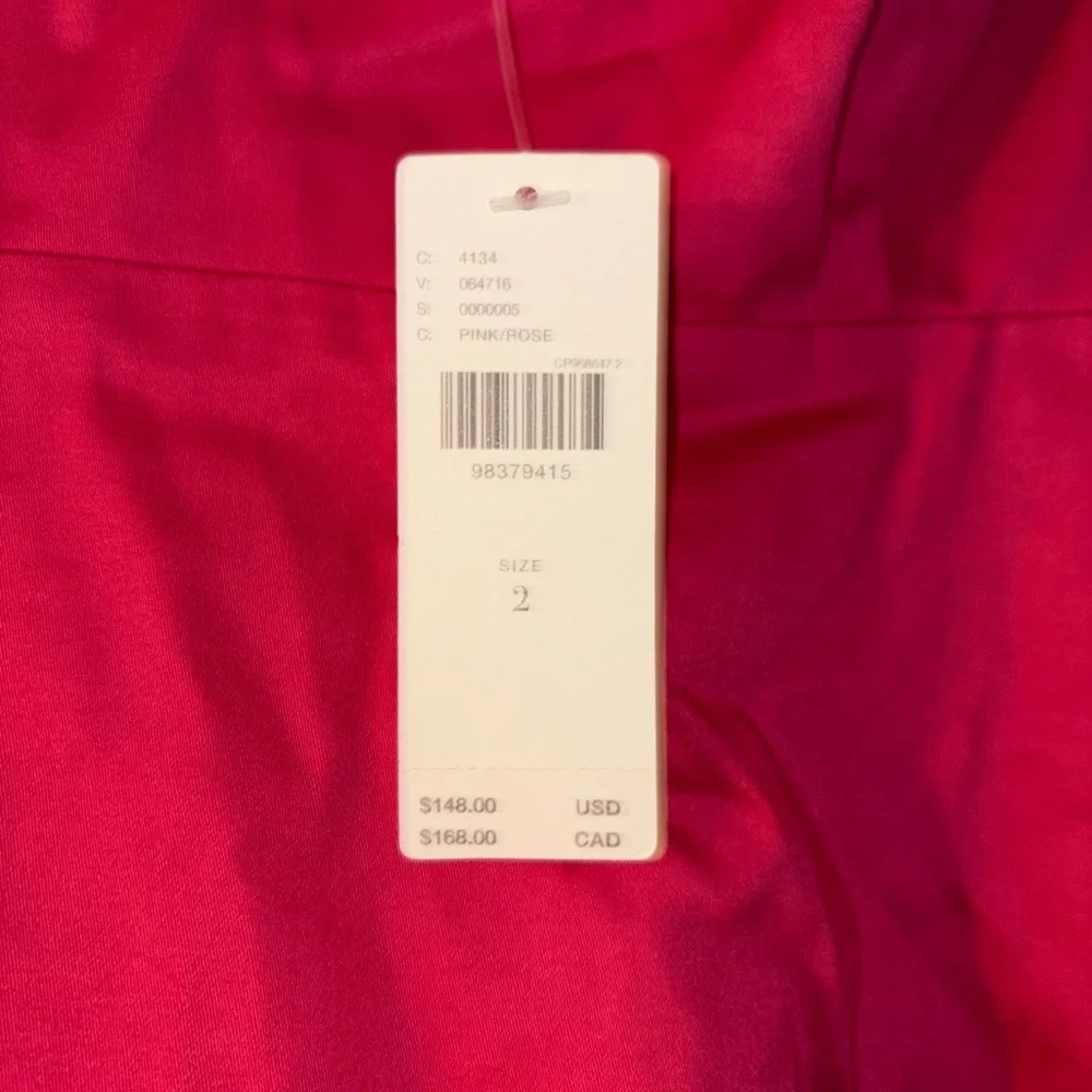 Anthropologie Pink Square Neck Peplum Romper NWT SIZE 2 - Picture 7 of 11